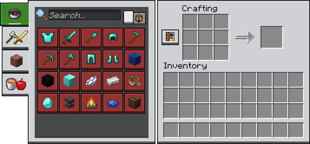 Crafting Table UI