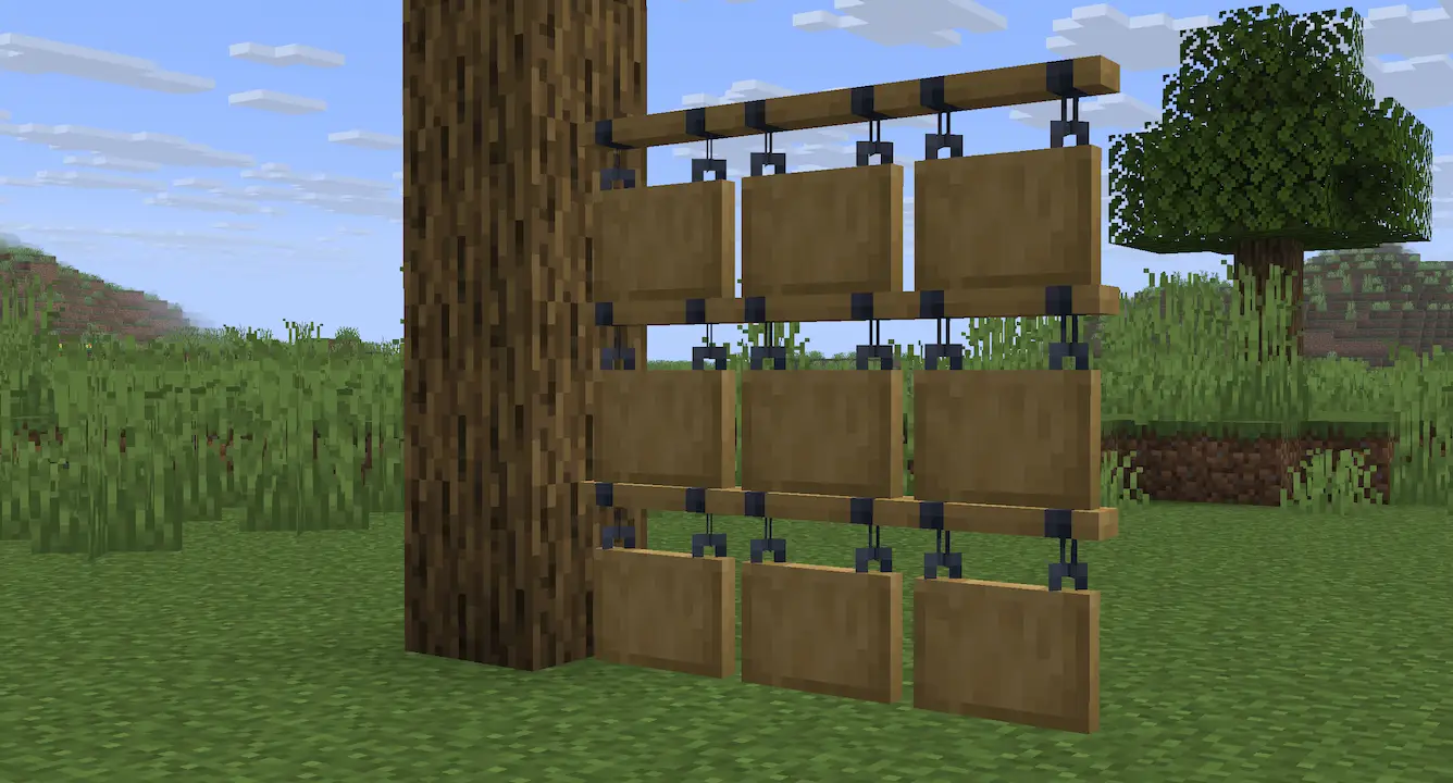 Hanging signs in vanilla